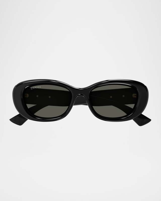 GG Logo Oval Plastic Sunglasses